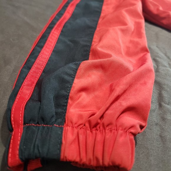 Adidas Track Jacket Collared Sports Coat Lightweight Black Shoulders Stripes 3T - Picture 4 of 6